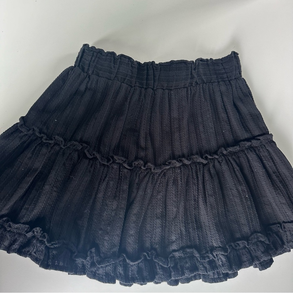 Black mini skirt